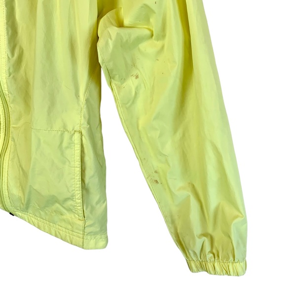 Columbia Rain Windbreaker Zip Jacket Pale Canary Yellow Girls Play Condition - Picture 6 of 13